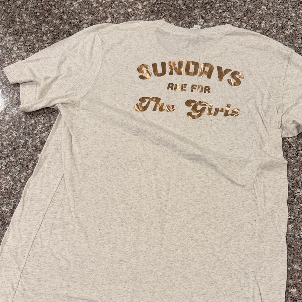 Heather Beige Saturday Morning Pancakes T-Shirt Sundays are for the Girls Medium
